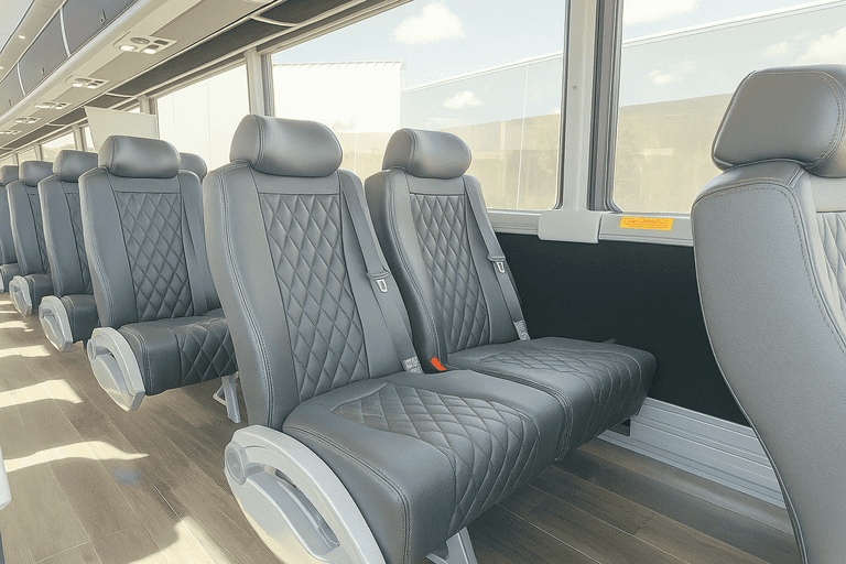 interior of Charter Bus Rental Lynchburg charter bus